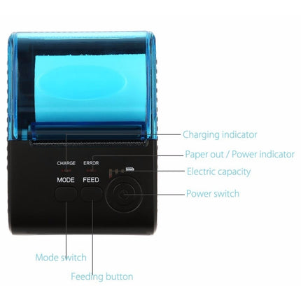 POS-5805 58mm Bluetooth 4.0 POS Receipt Thermal Printer-garmade.com