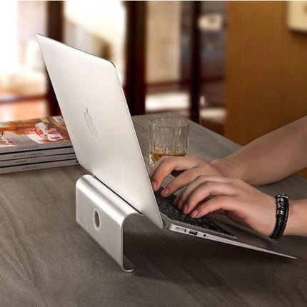 Aluminum Cooling Stand for Laptop, Suitable for Mac Air, Mac Pro, iPad, and Other 11-17 inch Laptops (Grey)-garmade.com