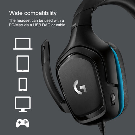 Logitech G431 Dolby 7.1 Surround Sound Stereo Folding Noise Reduction Competition Gaming Headset-garmade.com