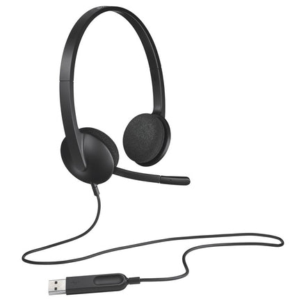 Logitech H340 Computer Office Education Training USB Interface Microphone Wired Headset-garmade.com