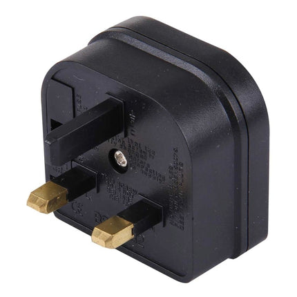 BS-5732 Portable EU Plug to UK Plug Adapter Power Socket Travel Converter with Fuse-garmade.com