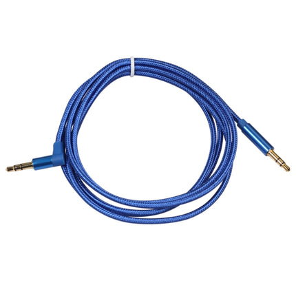 AV01 3.5mm Male to Male Elbow Audio Cable, Length: 1.5m (Blue)-garmade.com