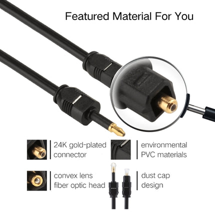 1m OD4.0mm Toslink Male to 3.5mm Mini Toslink Male Digital Optical Audio Cable-garmade.com