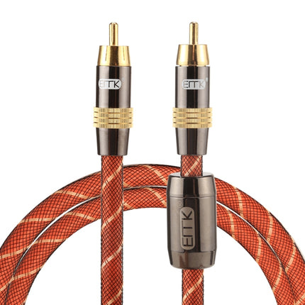 EMK TZ/A 1m OD8.0mm Gold Plated Metal Head RCA to RCA Plug Digital Coaxial Interconnect Cable Audio / Video RCA Cable-garmade.com