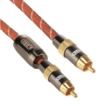 EMK TZ/A 1.5m OD8.0mm Gold Plated Metal Head RCA to RCA Plug Digital Coaxial Interconnect Cable Audio / Video RCA Cable-garmade.com