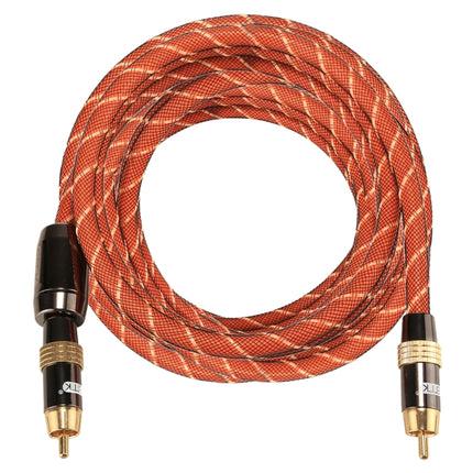 EMK TZ/A 5m OD8.0mm Gold Plated Metal Head RCA to RCA Plug Digital Coaxial Interconnect Cable Audio / Video RCA Cable-garmade.com