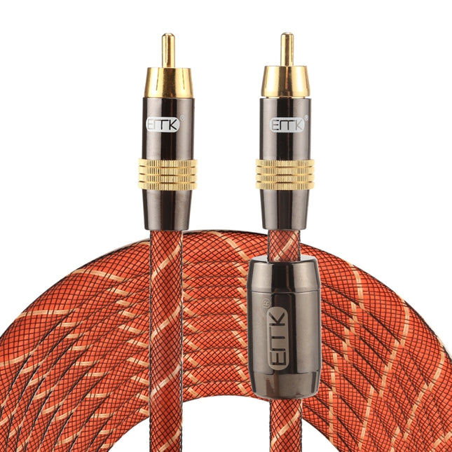 EMK TZ/A 8m OD8.0mm Gold Plated Metal Head RCA to RCA Plug Digital Coaxial Interconnect Cable Audio / Video RCA Cable-garmade.com