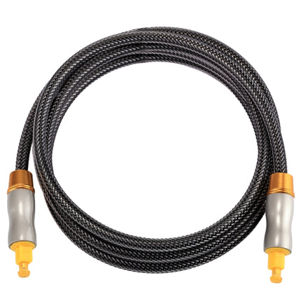 1.5m OD6.0mm Gold Plated Metal Head Woven Line Toslink Male to Male Digital Optical Audio Cable-garmade.com