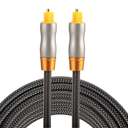2m OD6.0mm Gold Plated Metal Head Woven Line Toslink Male to Male Digital Optical Audio Cable-garmade.com