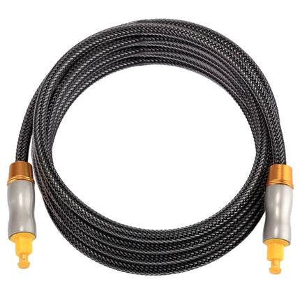 2m OD6.0mm Gold Plated Metal Head Woven Line Toslink Male to Male Digital Optical Audio Cable-garmade.com