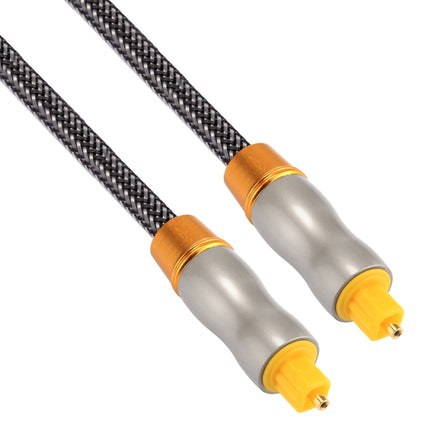 3m OD6.0mm Gold Plated Metal Head Woven Line Toslink Male to Male Digital Optical Audio Cable-garmade.com