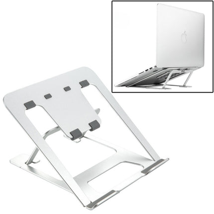 Laptop Height Extender Holder Stand Folding Portable Computer Heat Dissipation Bracket, Size: 22.3x23.5x1.3cm (Silver)-garmade.com