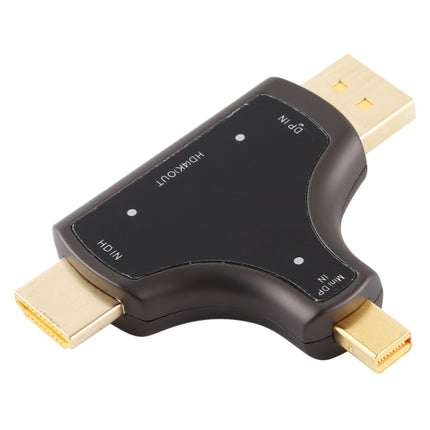 D62A DisplayPort + Mini DP + HDMI Male to HDMI Female 3 in 1 Adapter-garmade.com