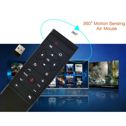 MT12 2.4G Air Mouse Remote Control with Fidelity Voice Input & IR Learning for PC & Android TV Box & Laptop & Projector-garmade.com