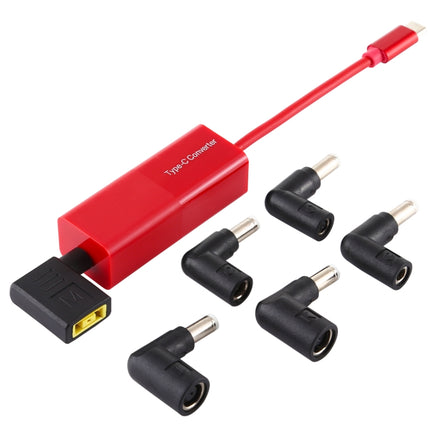 Laptop Power Adapter 65W USB-C / Type-C Converter to 6 in 1 Power Adapter (Red)-garmade.com