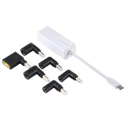 Laptop Power Adapter 65W USB-C / Type-C Converter to 6 in 1 Power Adapter (White)-garmade.com