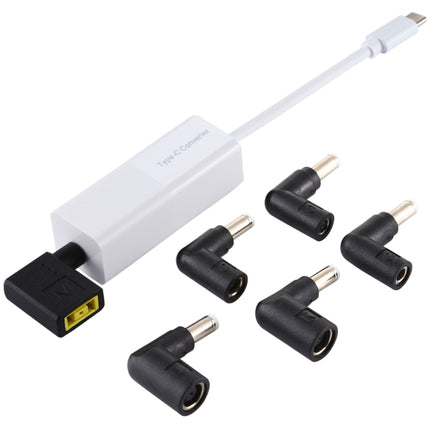 Laptop Power Adapter 65W USB-C / Type-C Converter to 6 in 1 Power Adapter (White)-garmade.com