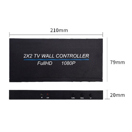 BT14 2X2 HDMI TV Wall Controller Multi-screen Splicing Processor-garmade.com