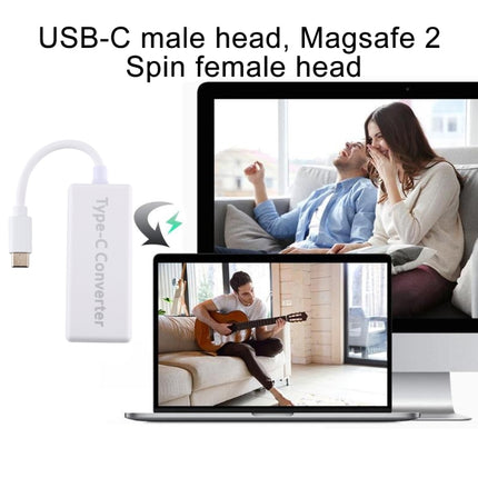 65W 5 Pin MagSafe Series to USB-C / Type-C Converter for MacBook (White)-garmade.com