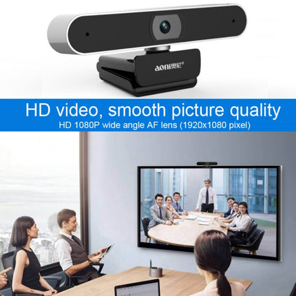 Aoni A30 Beauty FHD 1080P Smart IPTV WebCam Teleconference Teaching Live Broadcast Computer Camera with Microphone (Black)-garmade.com