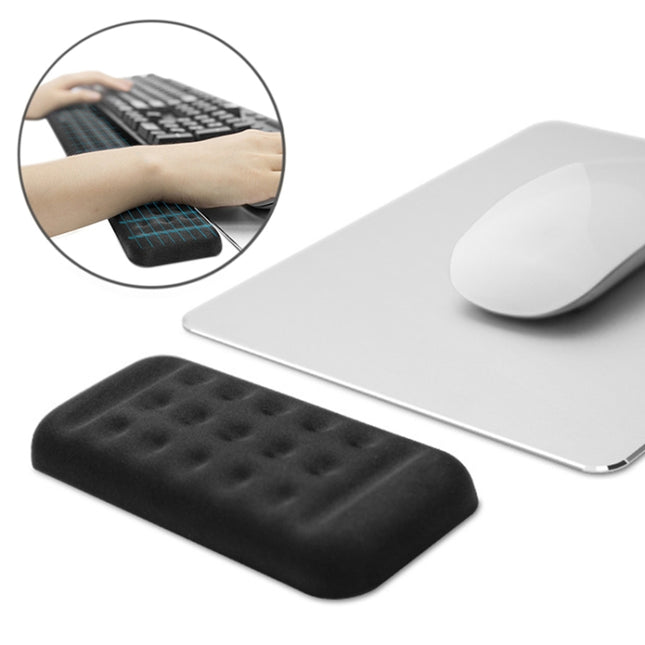 Mechanical Keyboard Wrist Rest Memory Foam Mouse Pad, Size : Single Hand (Black)-garmade.com