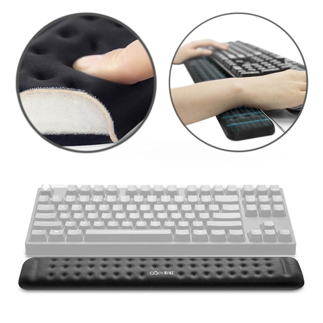 Mechanical Keyboard Wrist Rest Memory Foam Mouse Pad, Size : M (Black)-garmade.com