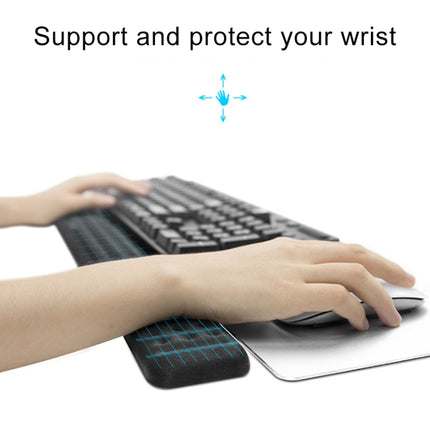 Mechanical Keyboard Wrist Rest Memory Foam Mouse Pad, Size : M (Grey)-garmade.com