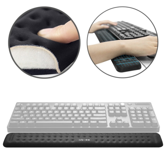 Mechanical Keyboard Wrist Rest Memory Foam Mouse Pad, Size : L (Black)-garmade.com