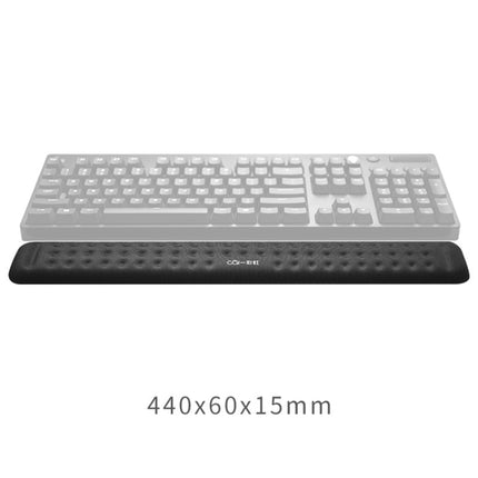 Mechanical Keyboard Wrist Rest Memory Foam Mouse Pad, Size : L (Black)-garmade.com