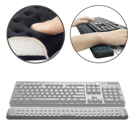 Mechanical Keyboard Wrist Rest Memory Foam Mouse Pad, Size : L (Grey)-garmade.com