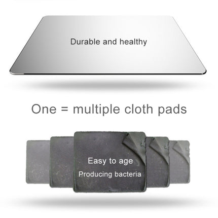 Aluminum Alloy Double-sided Non-slip Mat Desk Mouse Pad, Size : S(Silver)-garmade.com