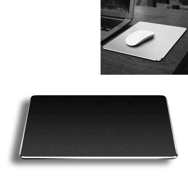 Aluminum Alloy Double-sided Non-slip Mat Desk Mouse Pad, Size : M(Black)-garmade.com