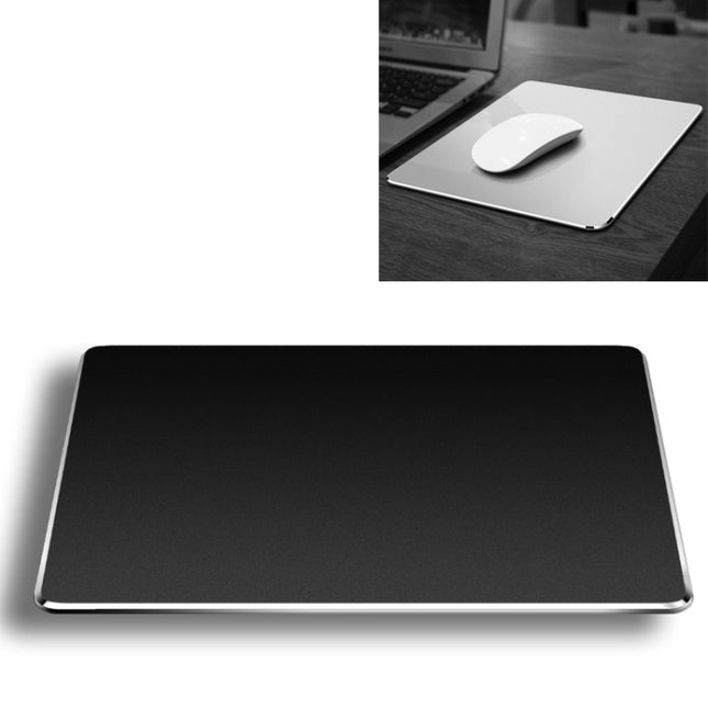 Aluminum Alloy Double-sided Non-slip Mat Desk Mouse Pad, Size : L(Black)-garmade.com