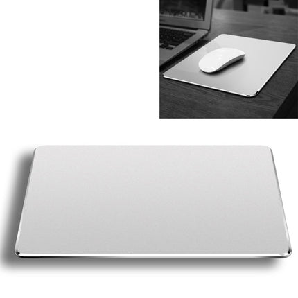 Aluminum Alloy Double-sided Non-slip Mat Desk Mouse Pad, Size : L(Silver)-garmade.com