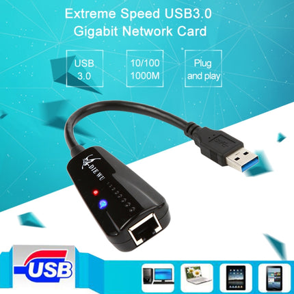 DIE WU TXA042 Realtek 8153 USB 3.0 to Gigabit Ethernet RJ45 LAN 10/100/1000Mbps Network Card Adapter-garmade.com