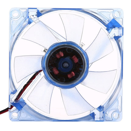 8025 4 Pin DC 12V 0.18A Computer Case Cooler Cooling Fan with LED Light, Random Color Delivery , Size: 80x80x25mm-garmade.com
