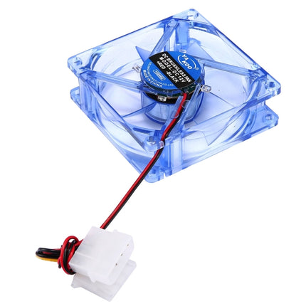 8025 4 Pin DC 12V 0.18A Computer Case Cooler Cooling Fan with LED Light, Random Color Delivery , Size: 80x80x25mm-garmade.com
