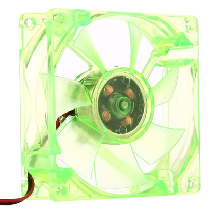 8025 4 Pin DC 12V 0.18A Computer Case Cooler Cooling Fan with LED Light, , Random Color Delivery , Size: 80x80x25mm-garmade.com