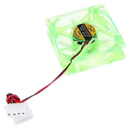 8025 4 Pin DC 12V 0.18A Computer Case Cooler Cooling Fan with LED Light, , Random Color Delivery , Size: 80x80x25mm-garmade.com