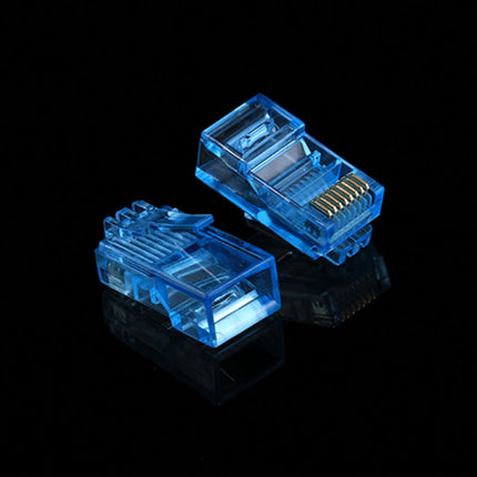 100 PCS Anpwoo Amp01 RJ45 Connector Modular Plug(Blue)-garmade.com