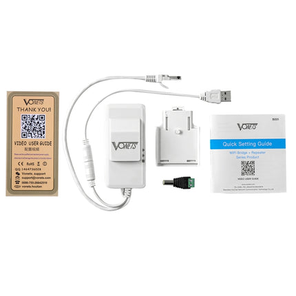 VONETS VAP11AC 5G / 2.4G Mini Wireless Bridge with Fan Version 300Mbps + 900Mbps WiFi Repeater, Support Video Surveillance & Control(White)-garmade.com