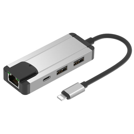Onten 75002 8PIN to RJ45 Hub USB 2.0 Adapter (Silver)-garmade.com
