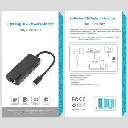 Onten 75002 8PIN to RJ45 Hub USB 2.0 Adapter (Dark Green)-garmade.com