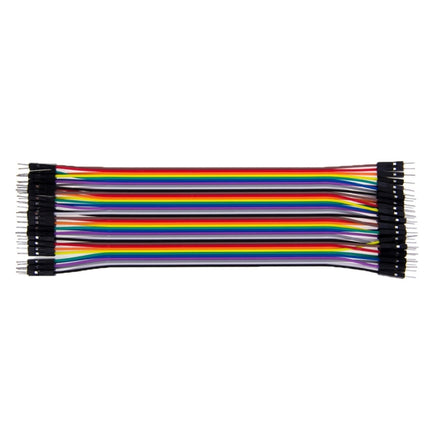 Multicolored 40 Pin Male to Male Breadboard Jumper Wires Ribbon Cable-garmade.com