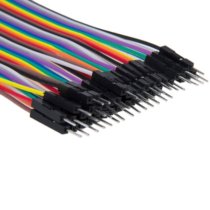 Multicolored 40 Pin Male to Male Breadboard Jumper Wires Ribbon Cable-garmade.com
