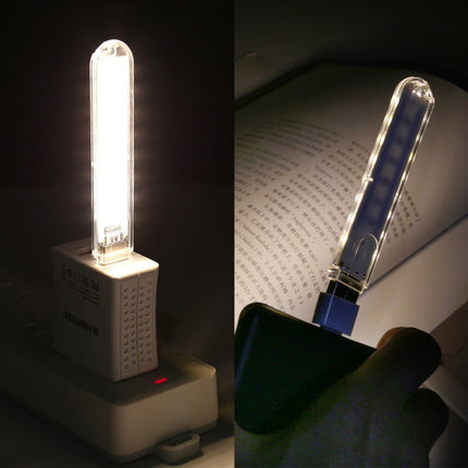 8LEDs 5V 200LM USB LED Book Light Portable Night Light, with Type-C Adapter(Warm White)-garmade.com