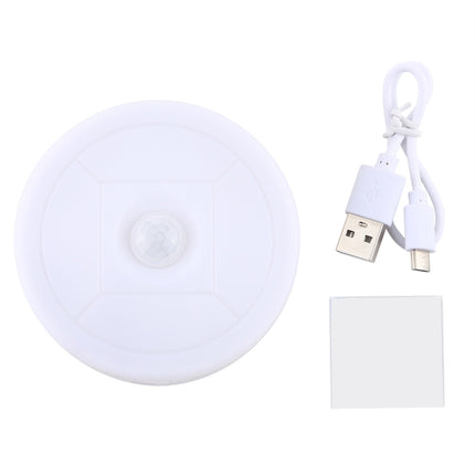 USB Induction Energy-saving LED Night Light(White)-garmade.com