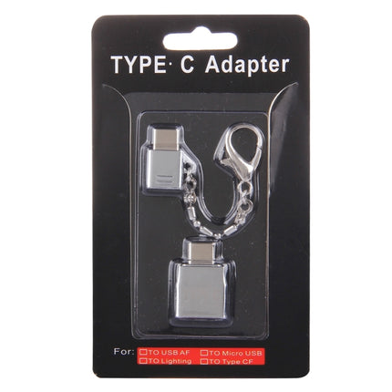 Micro USB Female to USB-C / Type-C Male + USB 2.0 Female to USB-C / Type-C Male Metal Adapter-garmade.com
