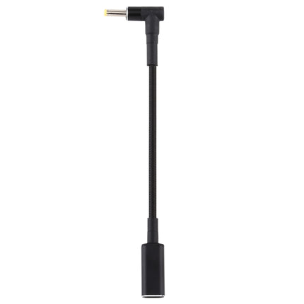 4.0 x 1.7mm Elbow to USB-C / Type-C Adapter Nylon Braid Cable-garmade.com