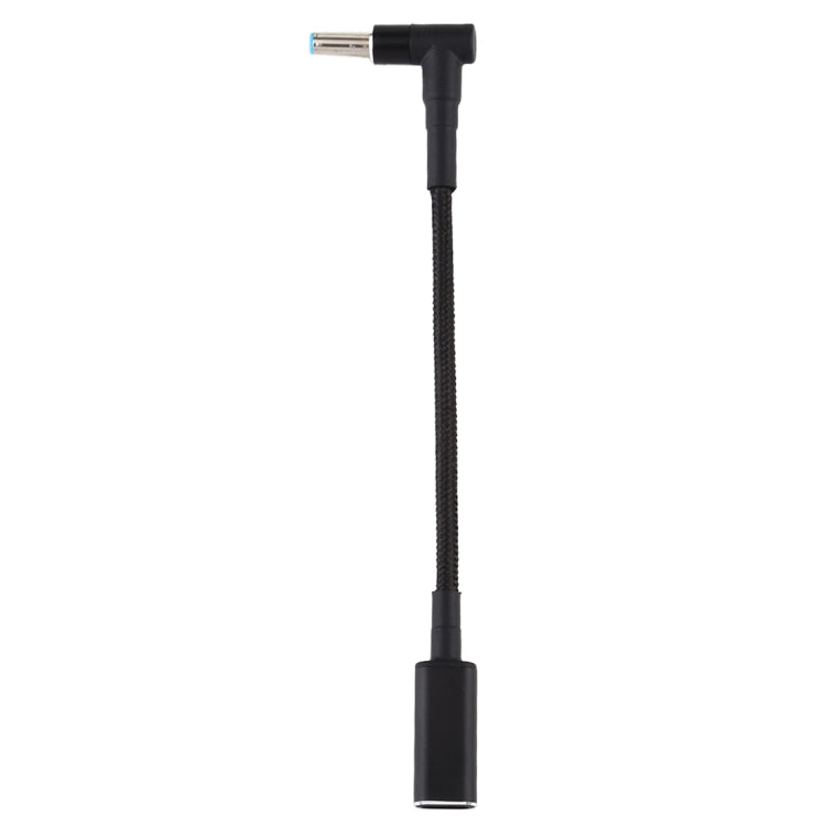 PD 100W 18.5-20V 4.5 x 0.6mm Elbow to USB-C / Type-C Adapter Nylon Braid Cable for HP-garmade.com